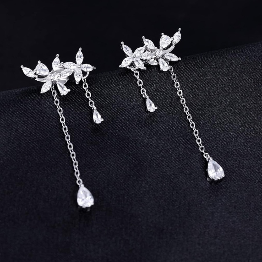 Elegant Silver Drop Earrings